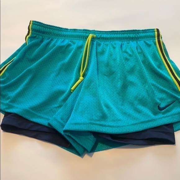 Great condition, teal & navy shorts liner Medium - Picture 1 of 10